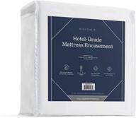 🛌 weekender commercial-grade encasement mattress protector: 360° waterproof & high heat dryer proof - queen, white logo