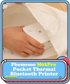img 3 attached to 📸 Phomemo M02Pro Mini Photo Printer - Portable Bluetooth Pocket Printer for Ios & Android, Retro Picture Printing - Lucky White