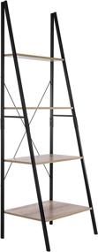 img 4 attached to Balkene Home Tribeca A-Frame Ladder 📚 Shelf Bookshelf: Stylish and Functional Brown Design