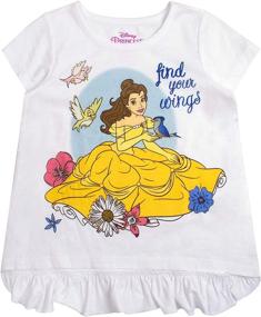 img 2 attached to 🩳 Explore the Magical World with Disney Girls 3-Piece Shirts and Shorts Set: Choose from Minnie, Frozen, and Princess Designs!