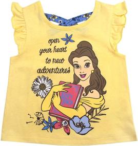 img 1 attached to 🩳 Explore the Magical World with Disney Girls 3-Piece Shirts and Shorts Set: Choose from Minnie, Frozen, and Princess Designs!