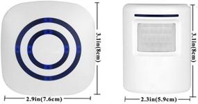 img 3 attached to 🔔 Wireless Driveway Alert Outdoor, Home Security Motion Sensor Alarm: Infrared Motion Sensor Doorbell with 1 Plug-in Receiver and 2 PIR Motion Sensor Detector Alert - 38 Chime Tune - LED Indicator