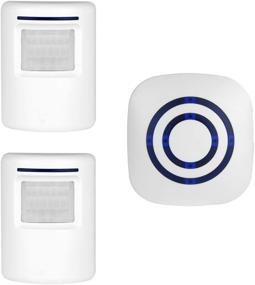 img 4 attached to 🔔 Wireless Driveway Alert Outdoor, Home Security Motion Sensor Alarm: Infrared Motion Sensor Doorbell with 1 Plug-in Receiver and 2 PIR Motion Sensor Detector Alert - 38 Chime Tune - LED Indicator