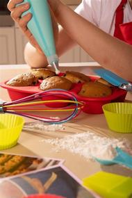 img 2 attached to 🧁 Riki's Kingdom Kids Real Baking Cupcake Set: Recipes, Apron, Muffin Pans & Decorating Kit in Gift Box