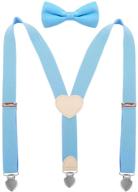 💖 yjds cute heart leather suspenders: stylish boys' accessories for a trendy look logo