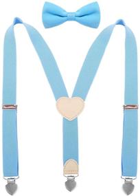 img 1 attached to 💖 YJDS Cute Heart Leather Suspenders: Stylish Boys' Accessories for a Trendy Look