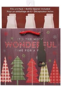 img 3 attached to Papyrus Christmas Beer Beverage Gift Bag, Enchanting Holiday Cheer (1 Bag)
