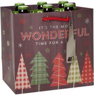 papyrus christmas beer beverage gift bag, enchanting holiday cheer (1 bag) logo