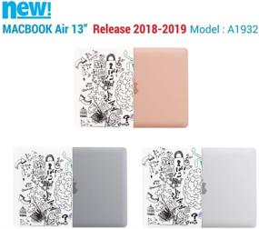 img 2 attached to IBENZER MacBook Air 13 Inch Case 2021 2019 2018 New Version A1932, A2179, Hard Shell Cover for Apple Mac Air 13 Retina with Touch ID, Brain Design, MAD-T13BRN