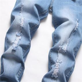 img 2 attached to Slenderized & Stylized: Trendy Boys' Skinny Ripped Distressed Stretch Fashion Clothing