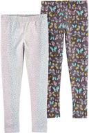 👖 carter's girls' 2-pack leggings: comfortable and stylish bottoms for little girls logo