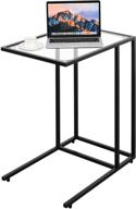 🪑 goflame 26" end table: versatile portable glass laptop desk for living room, bedroom, office & dorm logo