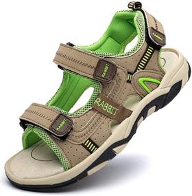 img 4 attached to 🌴 DADAWEN Boys' Outdoor Adjustable Adventure Sandals
