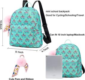 img 3 attached to Backpack Girls Fashion Shoulder Rainbow