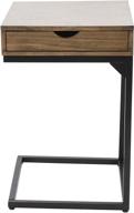 🔶 decor therapy walnut porter c-table with drawers logo