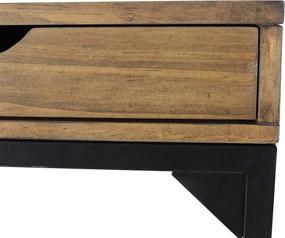 img 1 attached to 🔶 Decor Therapy Walnut Porter C-Table with Drawers