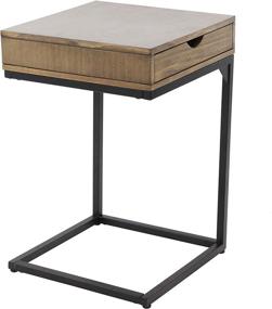 img 3 attached to 🔶 Decor Therapy Walnut Porter C-Table with Drawers