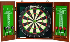 img 4 attached to 🎯 Franklin Sports Bristle Dartboard Cabinet Set