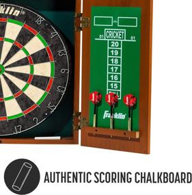 img 3 attached to 🎯 Franklin Sports Bristle Dartboard Cabinet Set