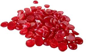 img 1 attached to Rastogi Handicrafts Small Tiny Centerpieces: Red Glass Gems for Wedding Decoration - 100pcs 10mm Pebbles