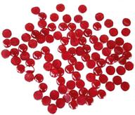 rastogi handicrafts small tiny centerpieces: red glass gems for wedding decoration - 100pcs 10mm pebbles logo