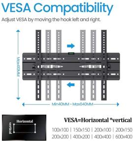 img 1 attached to 📺 Наклонное крепление для телевизоров на стену от 32 до 70 дюймов LED LCD OLED - низкий профиль и универсальное крепление с наклоном с VESA 600x400 мм и грузоподъемностью 154 фунта