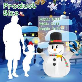 img 1 attached to 🎄 Rocinha 4ft Tall Christmas Inflatables Snowman: Festive Yard Decoration for Indoor and Outdoor Use