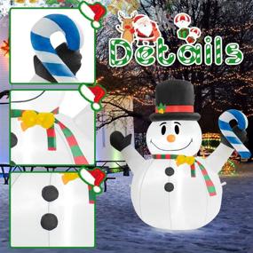 img 2 attached to 🎄 Rocinha 4ft Tall Christmas Inflatables Snowman: Festive Yard Decoration for Indoor and Outdoor Use