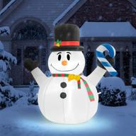 🎄 rocinha 4ft tall christmas inflatables snowman: festive yard decoration for indoor and outdoor use logo