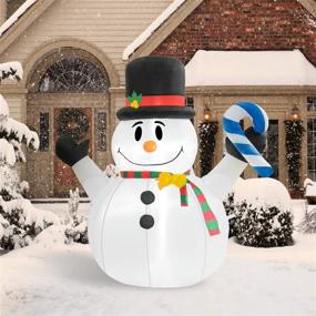 img 3 attached to 🎄 Rocinha 4ft Tall Christmas Inflatables Snowman: Festive Yard Decoration for Indoor and Outdoor Use