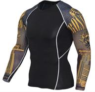 🧗 naturet men's compression baselayer - long sleeve skin fit sports workout shirt, quick dry for super hero performance logo