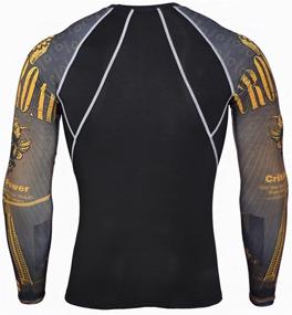 img 2 attached to 🧗 NATURET Men's Compression Baselayer - Long Sleeve Skin Fit Sports Workout Shirt, Quick Dry for Super Hero Performance