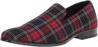 👞 men's stacy adams steward plaid loafers - quality slip-on shoes logo