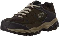 skechers afterburn fashion sneakers brown men's shoes for athletic logo