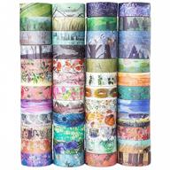 🎨 kovano 48 rolls washi tape set: decorative masking adhesive tape for crafts, gift wrapping, bullet journals, and planners logo