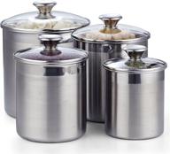 🍲 cooks standard 4-piece canister set: durable stainless steel kitchen storage solution logo