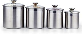 img 1 attached to 🍲 Cooks Standard 4-Piece Canister Set: Durable Stainless Steel Kitchen Storage Solution