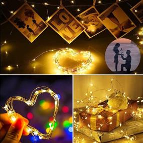 img 1 attached to 🌟 YITING 24 Pack 30 LED Fairy Lights Battery Operated 10.2 FT (3m) Copper Wire LED Mini String Lights - Warm White Waterproof Firefly Lights for Wedding Party DIY Jars Christmas Home Decoration