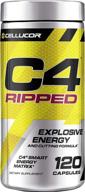 💪 c4 ripped pre workout capsules: powerful energy boost, creatine free + sugar free, ideal for men & women - 150mg caffeine + beta alanine + weight loss support - 120 capsules logo