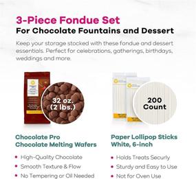 img 2 attached to 🍫 Wilton Chocolate Pro Melting Wafers - Ideal for Dessert Fountain, Fondue, and Lollipop Sticks, 3-Piece Set