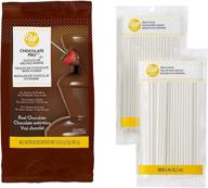 🍫 wilton chocolate pro melting wafers - ideal for dessert fountain, fondue, and lollipop sticks, 3-piece set логотип