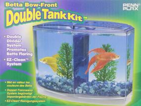 img 3 attached to 🐠 Penn Plax Twin Beta Bow-Front Aquarium Kit: Blue/Green, 7.5" Front & 6" Back Tank