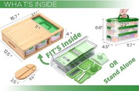 img 1 attached to Versatile Bamboo Cutting Board Set with Containers, Locking Lid, and Built-in Grater: Extra Large, Stackable for Easy Food Prep, Cleanup, and Storage