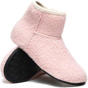 img 1 attached to 👶 Sanyge Toddlers Baby House Slippers Shoes - Anti-Slip Winter Warm Indoor Home Shoes for Kids Boys Girls