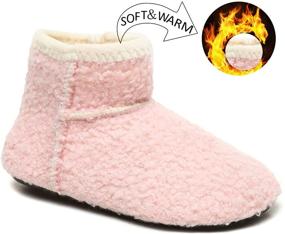 img 3 attached to 👶 Sanyge Toddlers Baby House Slippers Shoes - Anti-Slip Winter Warm Indoor Home Shoes for Kids Boys Girls