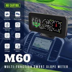 img 1 attached to 🚗 MR CARTOOL M60 Digital GPS Inclinometer Car HUD with Pitch Angle, Slope Meter, MPH Speedometer, and Compass - Ideal for Off-Road SUV Vehicles