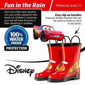 img 2 attached to 👟 Непромокаемые резиновые мальчиковые кроссовки "Ultimate Disney Lightning McQueen": идеальны для каждого приключения!