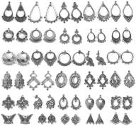 💎 lanbeide 60pcs antique silver chandelier earring pendant dangle charms assorted style for jewelry making – 30pair earring drop charms logo