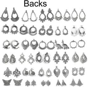 img 3 attached to 💎 LANBEIDE 60PCS Antique Silver Chandelier Earring Pendant Dangle Charms Assorted Style for Jewelry Making – 30Pair Earring Drop Charms