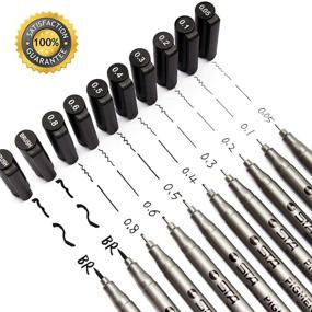 img 3 attached to 🖊️ PANDAFLY Black Micro-Pen Fineliner Ink Pens - Precision Multiliner Pens, Micro Fine Point for Sketching, Anime, Manga, Artist Illustration, Bullet Journaling, Scrapbooking